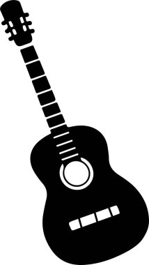 gitar simgesi beyaz arkaplanda izole edildi