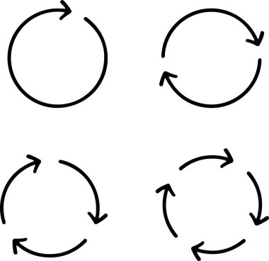çember ok simgesi beyaz arkaplanda izole edildi