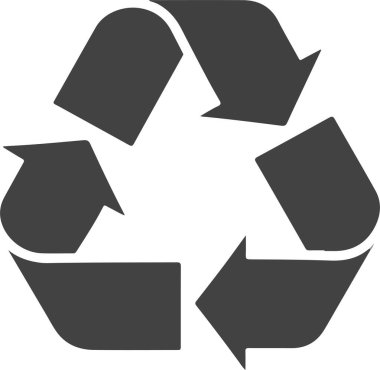 Beyaz arkaplanda izole edilmiş geri dönüşüm simgesi