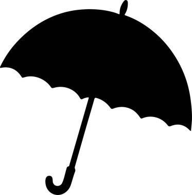 Beyaz arkaplanda şemsiye simgesi izole