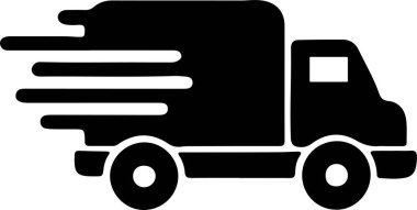 hızlı dağıtım simgesi beyaz arkaplanda izole edildi