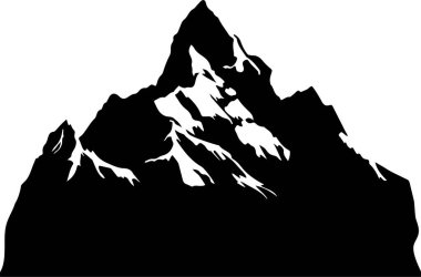 Beyaz arka plan üzerinde izole dağ simgesi