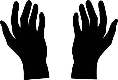 Beyaz arkaplanda el işareti simgesi izole edildi