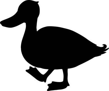 Ördek simgesi beyaz arkaplanda izole edildi