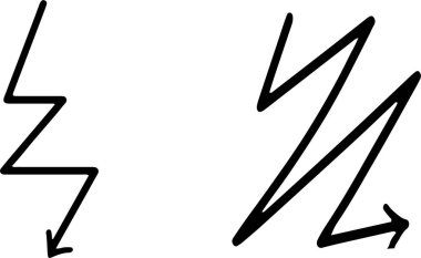 ok simgesi beyaz arkaplanda izole edildi