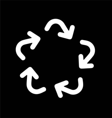 çember ok simgesi beyaz arkaplanda izole edildi