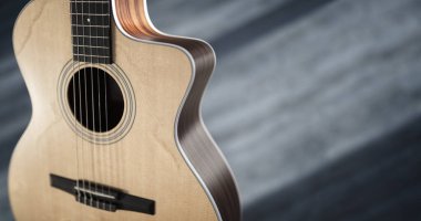 Gitar ve kopyalama alanı olan boş sahne arkaplanı