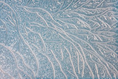 Buz ve buz donmuş desenli pencere arkaplanı