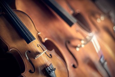  Keman ve çello klasik müzik orkestrası arkaplanı veya yaylı dörtlü müzik okulu harcı ve eğitimi