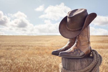 Country müzik festivali çiftlik ahırlarında kovboy şapkası ve botlarıyla konser veriyor.