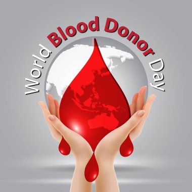 Dünya Kan Bağışı Günü vektör arkaplanı