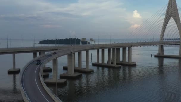 Vista Del Dron Puente Más Largo Sudeste Asiático Conocido Como — Vídeo de stock