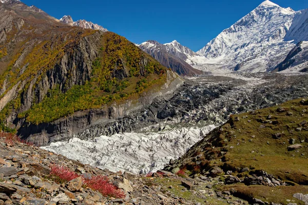 Ледник Минапин Вблизи Гора Ракапоши Гилгит Пакистан — стоковое фото