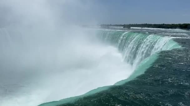 Video Rallentatore Delle Cascate Del Niagara Vista Dal Lato Canadese — Video Stock