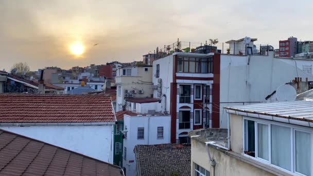 Beautiful Sunset Timelapse Istanbul Fatih Area Turkey — Stock Video
