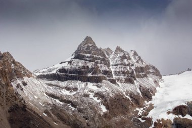 Patagonya 'nın güzel doğası. Fitz Roy Trek, And Dağları manzarası, Los Glaciers Ulusal Parkı, El Chalten, Arjantin