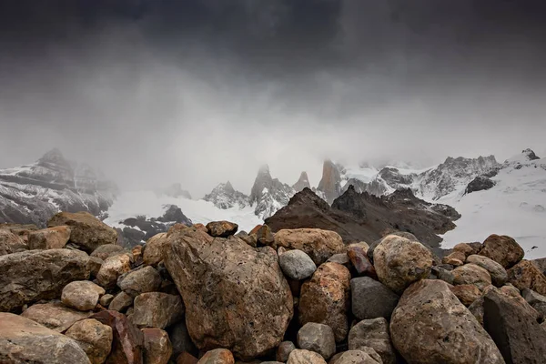 Beautiful Nature Patagonia Fitz Roy Trek View Andes Mountains Los — Stock Photo, Image