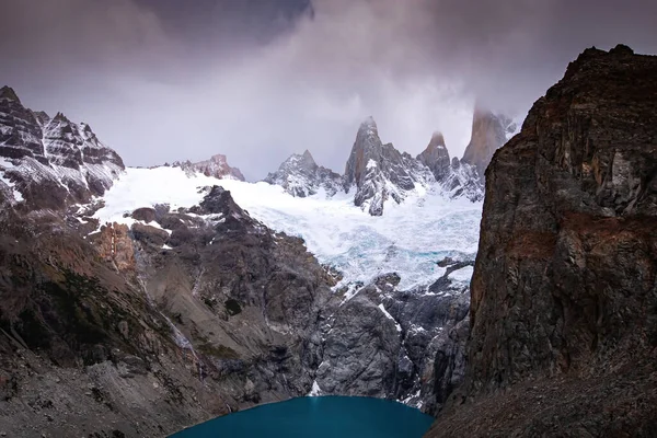 Bellissima Natura Della Patagonia Fitz Roy Trek Veduta Delle Ande — Foto Stock