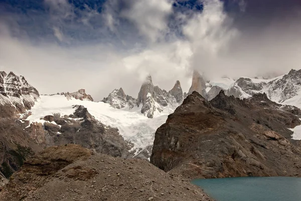 Hermosa Naturaleza Patagonia Fitz Roy Trek Vista Los Andes Parque — Foto de Stock