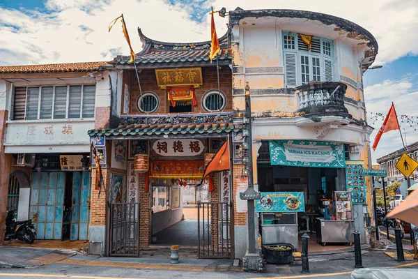Typisk Kinesisk Arkitektur Malaysia George Town Penang — Stockfoto