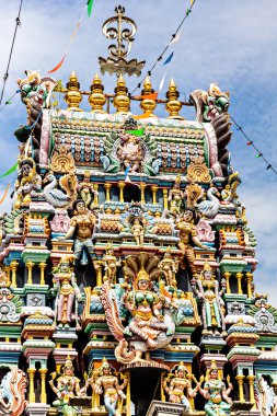 George Town, Penang, Malezya 'nın Küçük Hindistan bölgesindeki Hint tapınağı.