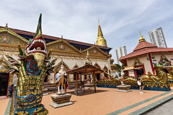 Chaiya Mangalaram Thai Buddhist Temple Detalhes George Town Penang Malásia — Fotografia de Stock