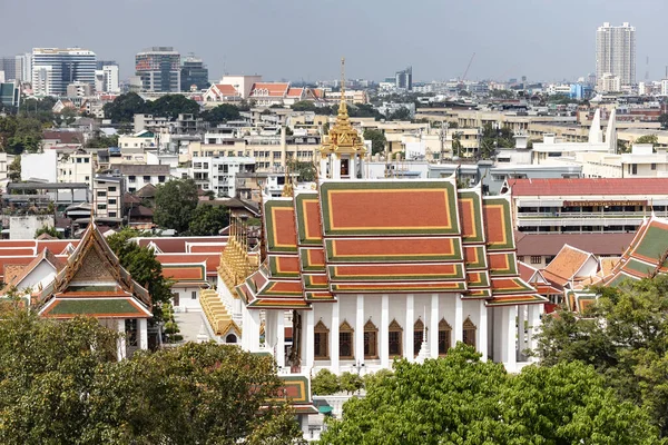 Vue Aérienne Bangkok Depuis Golden Mount Temple Thaïlande — Photo