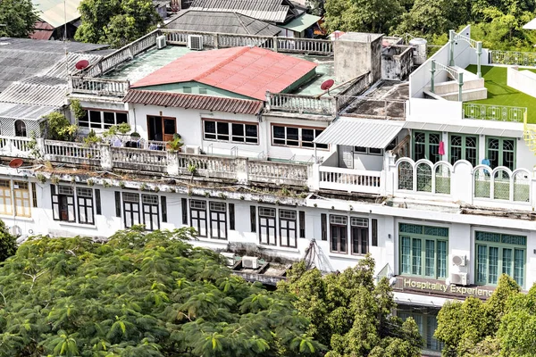  Bangkok 'un Altın Dağ Tapınağı' ndan havadan görünüşü, Tayland