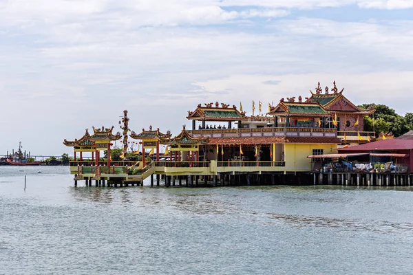 stock image Traditional Buddhist temple at Clan Jetty in George Town, Penang, Malaysia