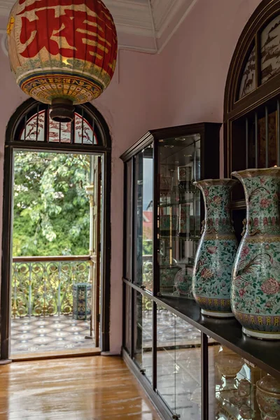 Historic Peranakan Mansion Intérieurs Vases Chinois Décor Georgetown Penang — Photo