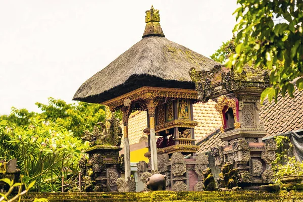 Traditionelles Tempeldach Bali Indonesien — Stockfoto