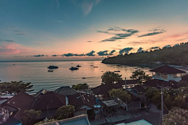 Beautiful Sunrise Sea Amed Beach Bali Indonesia — Stock Photo, Image
