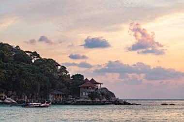 Koh Tao, Tayland 'daki tropikal villalar.