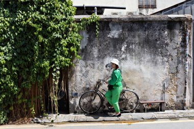 Penang Malezya 'nın tarihi merkezinde sanat caddesi