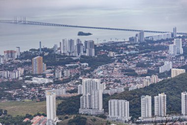 Penang, Malezya 'daki Georgetown' un hava manzarası