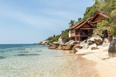 Tropical beach villa by the sea at Koh Tao, Samui, Thailand