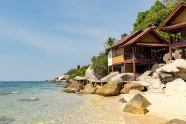 Tropical beach villa by the sea at Koh Tao, Samui, Thailand