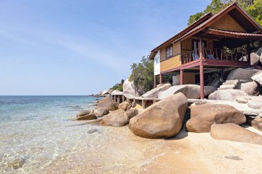 Tropical beach villa by the sea at Koh Tao, Samui, Thailand
