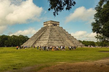 Pyramid Chichenitza ruins ancient pre-colombian city in Yucatan, Mexico