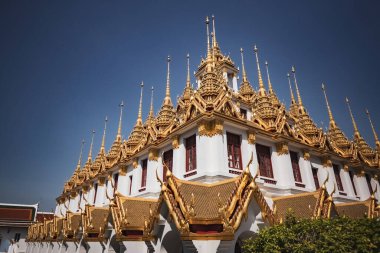 Temple Building at Wat Ratchanatdaram Loha Prasat temple, Bangkok, Thailand