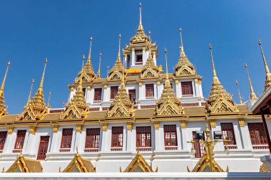 Temple Building at Wat Ratchanatdaram Loha Prasat temple, Bangkok, Thailand