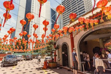 Chinese temple in Kuala Lumpur China town, Malaysia clipart