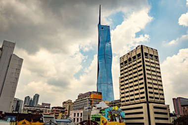 View of Merdeka 118 tower from Kuala Lumpur central market Malaysia