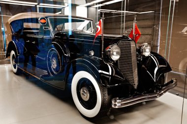 Vintage president car in Anitkabir Memorial complex Ankara Turkey