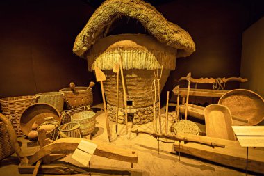 Ancient artifacts at Anthropological Museum in Mexico City, Mexico.