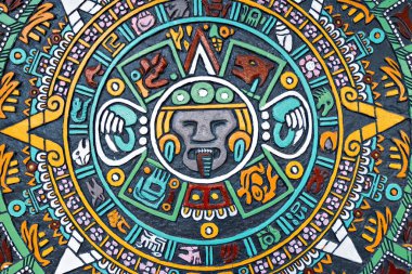 Maya takvimi renkli arkaplan