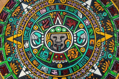 Mayan calendar colorful background