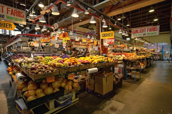 Mercado Público Comestibles Granville Island Vancouver Canadá —  Fotos de Stock