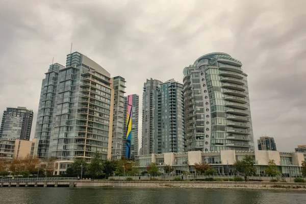 Granville Ilha Marina Edifícios Residenciais Vancouver Centro Canadá — Fotografia de Stock