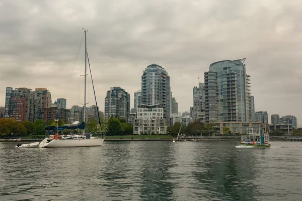Granville Island Marina Edifici Residenziali Nel Centro Vancouver Canada — Foto Stock